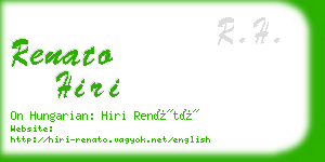 renato hiri business card